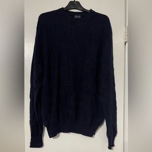 Men’s Navy Blue Cashmere Sweater Size Medium